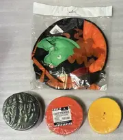 Halloween Decor Lot - Witch Windhose Whirlie & Crepe Streamers NEW ORANGE BLACK
