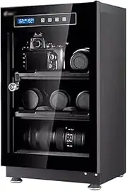 Electronic Dehumidification and Moisture-Proof Cabinet, Household Tea Drying Cabinet, Storage of Cameras and Cds,Black,40L