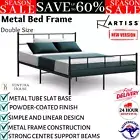 Artiss Metal Bed Frame Double Size Platform Foundation Black Mattress Base New