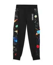 graphic-print cotton track pants 4Y Black