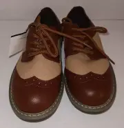 Kenneth Cole Reaction Boys Take Fair 2 Leather Cognac Shoes Size 10.5M NEW