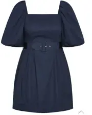 City Chic Dress Small Amelie Navy Plus Size 16