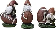 Football Gnome Decor, Football Player Gnome, Resin Football Gnome Statue, Football Player Miniature Gnome Figurine, Resin Crafted Collectible Gnomes for Home Decor Statue
