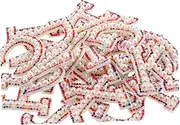 KALLORY 26Pcs Self Adhesive Glitter Letter Patch for DIY Clothing and Bag Decoration Stylish English Letter Pearl Patches for Crafts and Embellishments