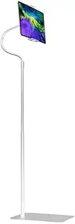 Adjustable Floor Stand Bed Lazy Mount Holder Arm Bracket for Phone Tablet iPad (White, 135cm)