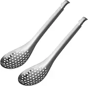 Homoyoyo Kitchen Cooking Tool Set Stainless Steel Colander Small Sifting Spoon Skimmer Spoon for Caviar Sifting