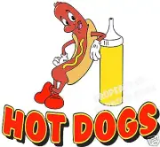 Hot Dogs Decal 14" Concession Restaurant Food Truck Stand Vinyl Menu Sticker