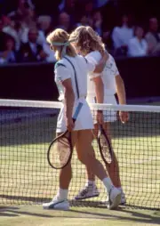 Steffi Graf of Germany and Martina Navratilova of the USA leave C - Old Photo