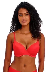 FREYA UNDETECTED CHILLI RED UNDERWIRE MOULDED BRA SIZE 30F / 8F