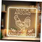 Funny Cluck Around and Find Out Large Warm White-Cluck Around and Find out.