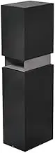 Valencia Deluxe Black with Mailflap Pillar Letterbox