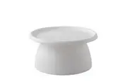 Artiss Coffee Table Round 71CM Plastic White