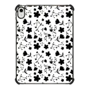 iPad 10.9-inch (10th gen) iPad Impact Case Abstract minimalist black white floral illustration