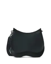 Callista Grained Leather Saddle Bag