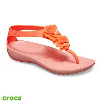 在飛比找Yahoo奇摩購物中心優惠-Crocs 卡駱馳 (女鞋) 瑟琳娜女士花朵人字涼鞋 205
