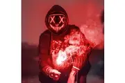 Neon Stitches LED Mask Wire Light Up Costume Purge Party Halloween Masks3-Modes Red
