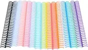Respicefinem 14Pcs 14 Colors Comb Binding Spines with 150 Sheet Capacity 19mm Diameter 30 Ring PP Plastic Binder Combs Ideal for Notebook Desk Calendar Suitable for A4 B5 A5 Paper
