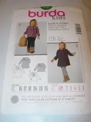 GIRLS TODDLER CHILD UNCUT BURDA 9503 Sewing Pattern DRESS TUNIC TOP SIZE 18M-6