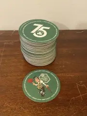 Boston Celtics 75th Anniversary Jack's Abby Beer Coasters RARE 75 Total Bar Wear