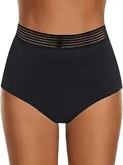 [Generic] Womens Swim Bra Control Bikini Swimsuit High Bottoms Pants Women Waist Mesh Briefs Tummy Swimwears Tankinis Set Water Aerobics Swimsuits