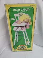Vintage Cabbage Patch Kids Wooden High Chair Doll Furniture 1986 Box Sealed