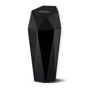 JUSTTOP Car Trash Can Lid Diamond Design Small Automatic Portable Easy Clean