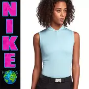 Nike Sleeveless Dry Blade Golf Polo Women's Size Medium Ocean Bliss/Flat Silver