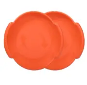 Superio Round Snow Saucer Sled 2 Pack Orange 24" Disc for Kids and Adults