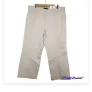 NWT Charter Club Light Tan Tummy Slimming Cropped Trouser Pants size 14