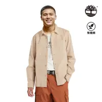 在飛比找momo購物網優惠-【Timberland】男款卡其色棉質長袖襯衫外套(A2AV