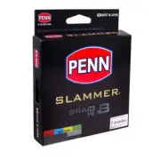 PENN SLAMMER BRAID PEx8 MULTICOLOR 150M - 30LB - RRP-$39.99! - FREE SHIPPING