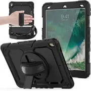 MCC Shockproof iPad Pro 10.5" 2017 Strap Rugged Tough Case Cover Apple [Black]