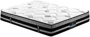Giselle Bedding Queen Mattress Bed Mattresses Cool Gel Foam 35cm Thickness, with 7-Zone Pocket Spring System and Breathable Euro Top, 5Yrs Warranty, Medium Firm, White + Grey with Vacuum Packed