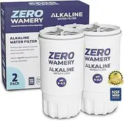 Zero Wamery 5-Stage Alkaline Filter 2-Pack - Replacement for ZeroWater® ZR-017 Pitchers & Dispensers - NSF Certified, 0 TDS, Reduces PFOA/PFOS, Chlorine & More