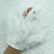 New Turkey Feather Wrist Cuffs - White - Wholesale Feathers & Craft Supplies
