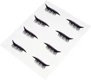 Beatifufu 4 Pairs Eyeliner Stickers False Lashes Manga Lash Decals Self-adhesive Eyes Makeup Tools