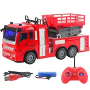 Remote Control Fire Truck toy Model Toys for boy RC Engineering Mixing Crane Water Spouting Birthday Christmas Gifts E