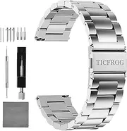 Quick Release Watch Strap 18mm 20mm 22mm 24mm, TICFROG 316L Stainless Steel Watchbands 18mm 20mm 22mm 24mm Adjustable Watch Band with Spring Bar Link Pins and Remove Tools