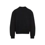 [Dries Van Noten] Dries Van Noten-Black Harson Cotton Sweater-Uomo S STAND