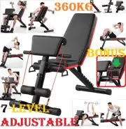 Adjustable Weight Abdominal Bench Sit-up Fitness Flat Gym Exercise Dumbbell 360K
