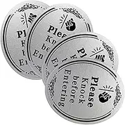 COOPHYA 4pcs Please Knock Before Entering Door Stickers Knock and Wait Sign Decals for Bedrooms Offices and Front Doors Promotes Privacy and Courtesy