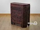 ARTISANAL MOROCCAN CHEST - Handcarved Berber Trunk - Wooden Chest With Drawers.