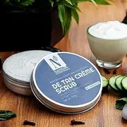 Advanced Organic De Tan Creme Scrub with Mint and Yogurt Extracts for Skin Lightening and Brightening, Remove Dead Skin & Blackheads, 100G