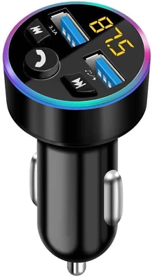 Car FM Transmitter, Bluetooth 5.0 Car Radio Audio Adapter MP3 Player, Car Blueto