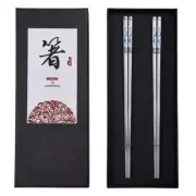 Titanium Plated Chopstick Stainless Steel Chopsticks Metal Chopsticks Reusable D