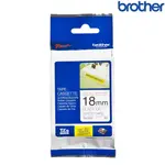 【含稅店】BROTHER兄弟 TZE-S241 白底黑字 標籤帶 超黏性護貝系列 (寬度18MM) 標籤貼紙 色帶