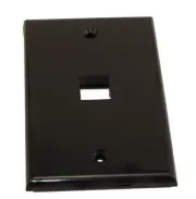 Wallplate: Keystone 1 Hole - Black