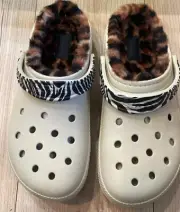 Crocs Classic Lined Animal Remix Clog Bone Multi M10 W12
