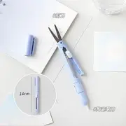 Foldable Scissors with Ceramic Paper Cutter Blue - One Size