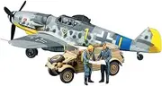 Tamiya 1:48 Scale Messerschmitt BF109 G-6 with Kubelwagen Type 82 Aircraft Model Kit